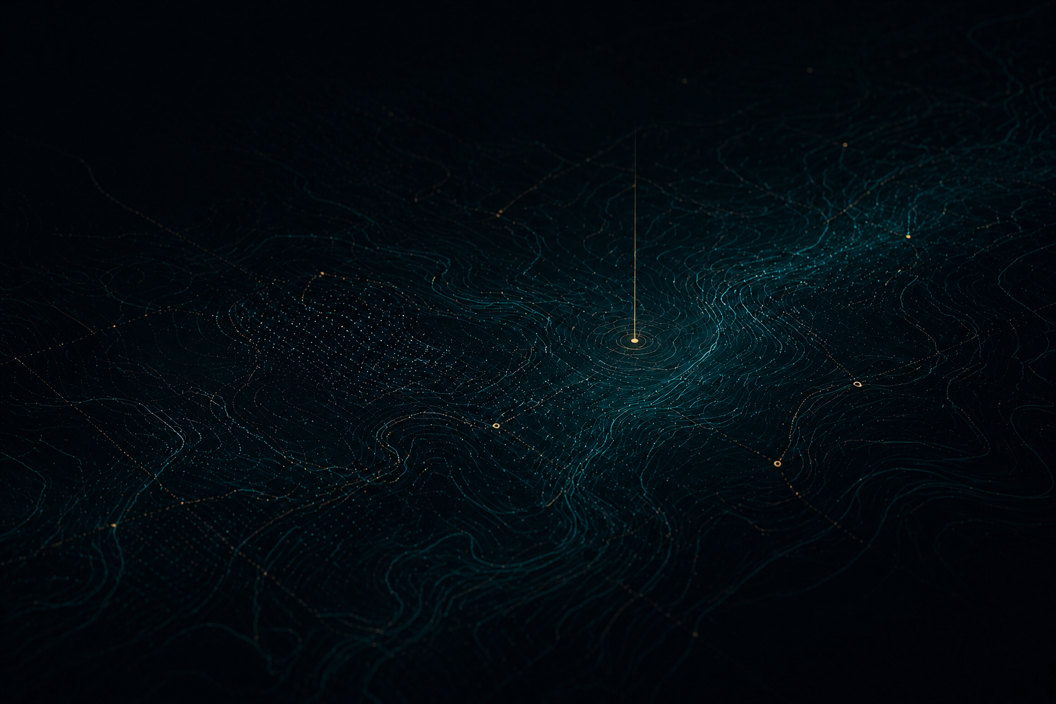 Abstract data ocean map